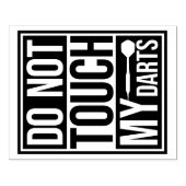 Do Not Touch My Darts Warning Dart Player Humor Rubberstempel (Afrduk)