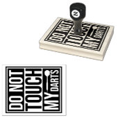 Do Not Touch My Darts Warning Dart Player Humor Rubberstempel (Gestempeld)