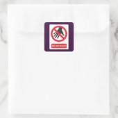 do not touch vierkante sticker (Tas)