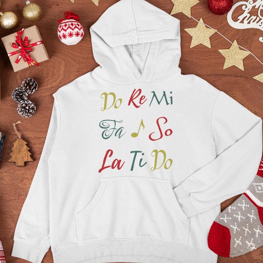 Do Re Me Whimsical Christmas Het geluid van muziek Hoodie