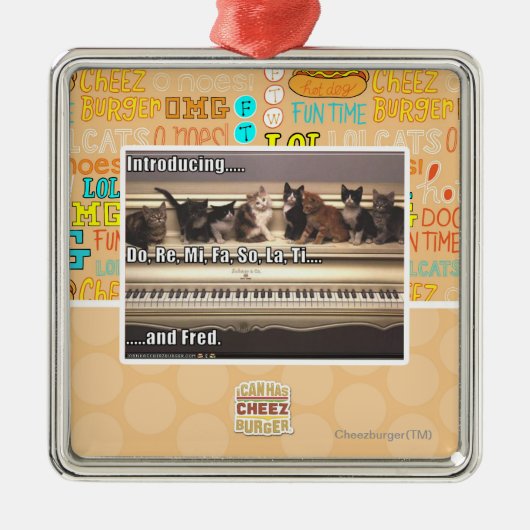 Do, Re, Mi, Fa, dus La, Ti, Fred Metalen Ornament (Voorkant)