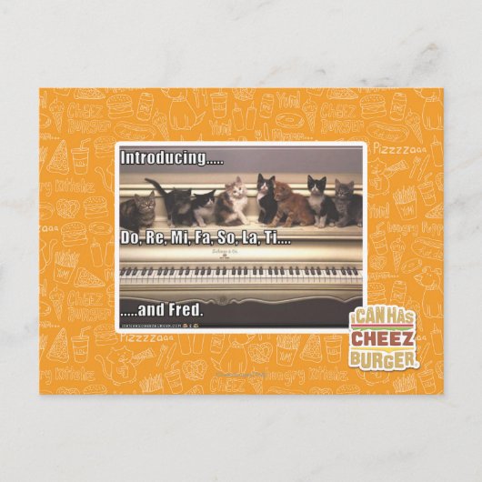 Do, Re, Mi, FA, So, La, Ti, Fred Briefkaart (Voorkant)