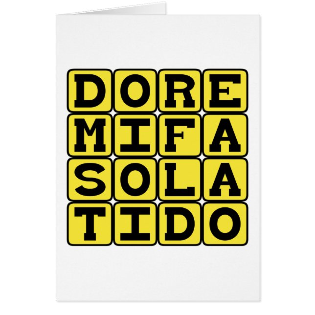 Do Ré Mi Fa Sol La Si Do, Notes de la gamme tonale (Devant)