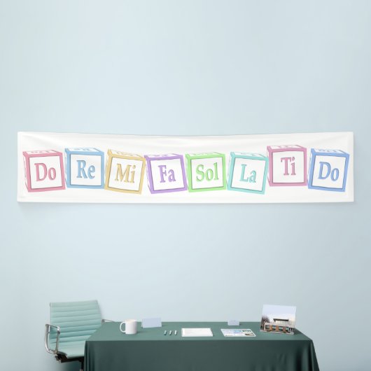 "Do Re Mi" Full Octave Solfege Musical Baby Blokke Spandoek (Beurs)