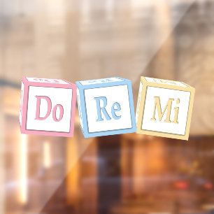 "Do Re Mi" Solfeggio blokkeert Kinder muziek Raamsticker