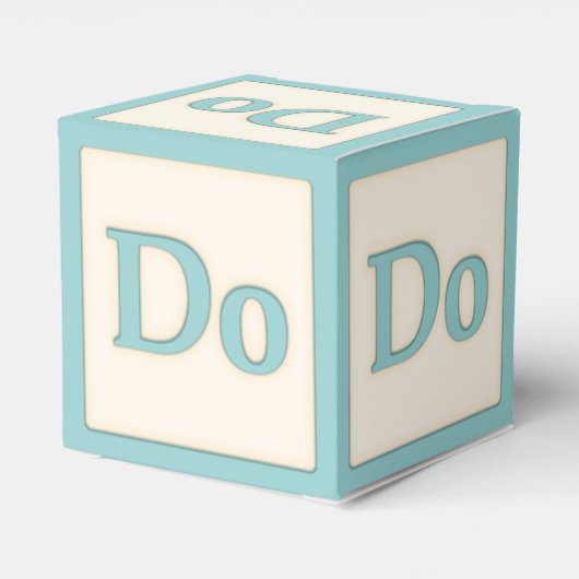 "Do" Solfeggio Musical Baby Blocks Aqua Bedankdoosjes (Achterkant)