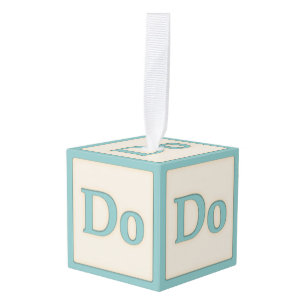 "Do" Solfeggio Musical Baby Blocks Aqua Kubus Ornament