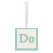 "Do" Solfeggio Musical Baby Blocks Aqua Kubus Ornament (Rechts)