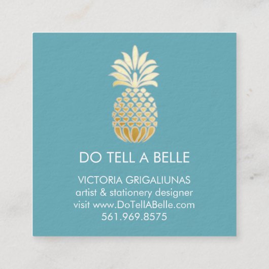 Do Tell A Belle Carte de visite (Dos)