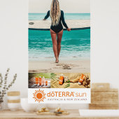 dō TERRA Sun Care ad Surfer girl, op Canvas Poster (Keuken)