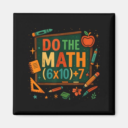 Do The Math 67 Funny Equation Chalkboard School Ar Magneet (Voorkant)