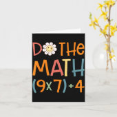 Do The Math 67 Meme Funny Six Seven Math Teacher S Kaart (Gele Bloem)