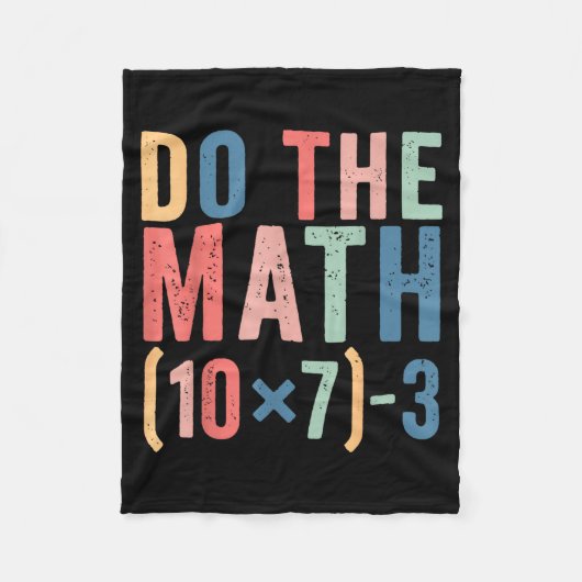 Do The Math 67 Teacher Meme Funny Fleece Deken (Voorkant)