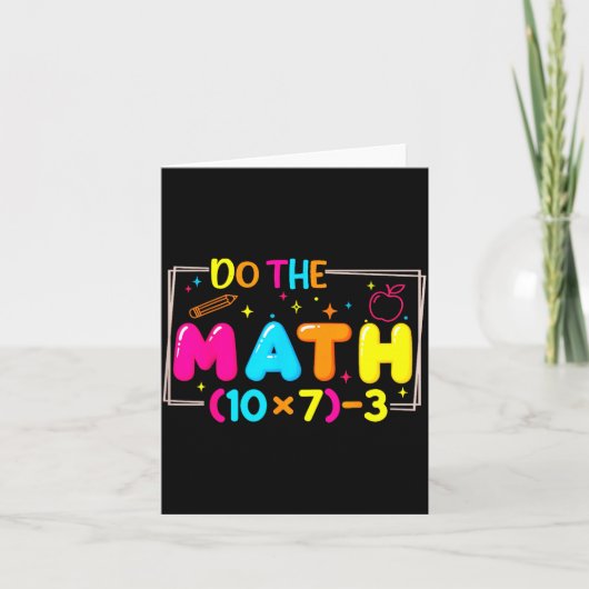 Do The Math 67 Teacher Meme Funny Kaart (Voorkant)