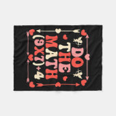 Do The Math Equation Valentine's Day Math Teacher Fleece Deken (Voorkant (Horizontaal))