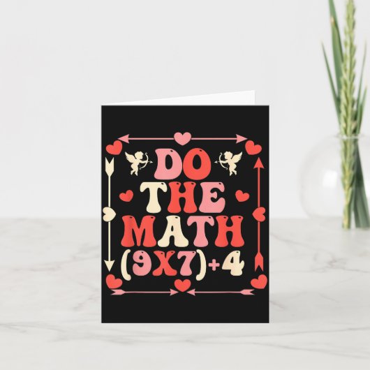 Do The Math Equation Valentine's Day Math Teacher  Kaart (Voorkant)