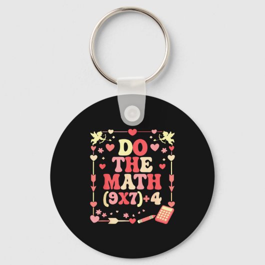 Do The Math Equation Valentine's Day Math Teacher  Sleutelhanger (Voorkant)