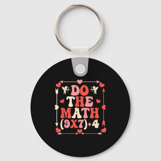 Do The Math Equation Valentine's Day Math Teacher Sleutelhanger (Voorkant)