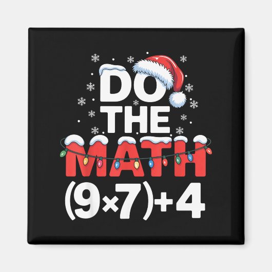 Do The Math Meme 6 7 Funny Christmas Holiday Humor Magneet (Voorkant)