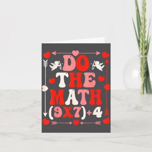 Do The Math Teacher 67 Meme Six Seven Valentine's  Kaart (Voorkant)