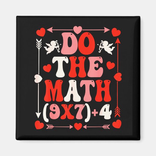 Do The Math Teacher 67 Meme Six Seven Valentine's Magneet (Voorkant)