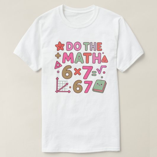 Do The Math – Trendy Kawaii Classroom Design T-shirt (Design voorkant)