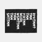 Do You Know The Muffin Man Dyktmm Nostalgia Funny Fleece Deken (Voorkant (Horizontaal))