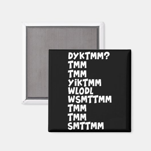 Do You Know The Muffin Man Dyktmm Nostalgia Funny Magneet (Voorkant / Achterkant)