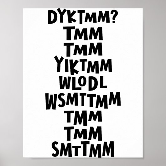Do You Know The Muffin Man Dyktmm Nostalgia Funny  Poster (Voorkant)