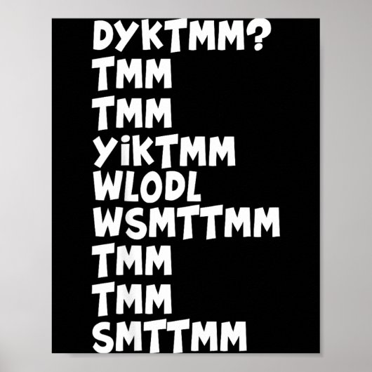 Do You Know The Muffin Man Dyktmm Nostalgia Funny  Poster (Voorkant)