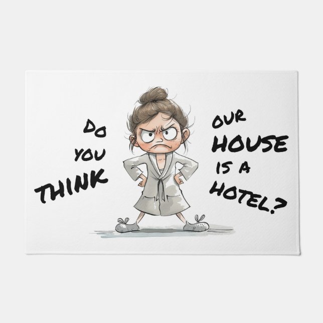 Do you think our house is a hotel? deurmat (Voorkant)