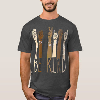Doaf Be Kind Sign Language Hand Talking Teachers I T-shirt