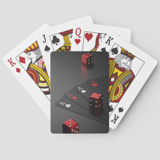 Dobbelsteen en Speelkaart Pokerkaarten (Achterkant)