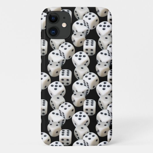 dobbelsteen op zwart Case-Mate iPhone case (Achterkant)