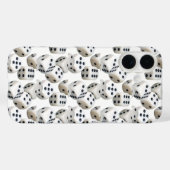 dobbelsteen op zwart Case-Mate iPhone case (Achterkant (horizontaal))