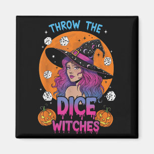 Dobbelstenen Heksen Bunco Feest Grappig Halloween Magneet