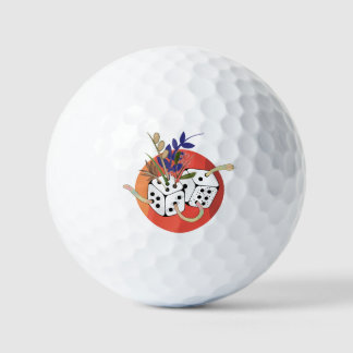 Dobbelstenen in Parallel Universum Golfballen
