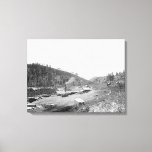 Dobbin's Saw Mill op de foto van Black Hills Canvas Afdruk