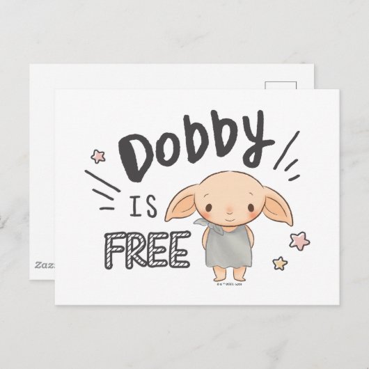 Dobby is vrij briefkaart (Voorkant / Achterkant)