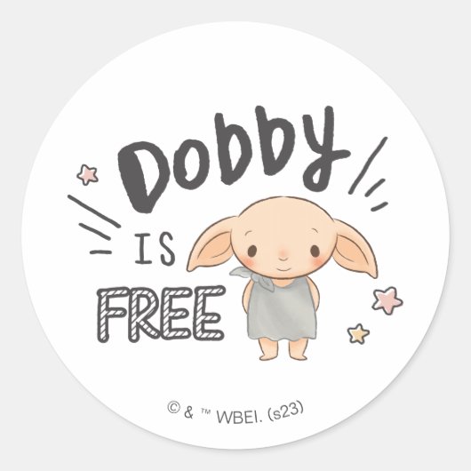 Dobby is vrij ronde sticker (Voorkant)