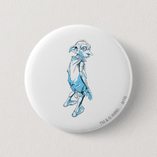 Dobby kijkt uit 1 ronde button 5,7 cm