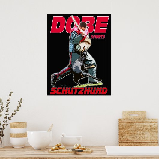 Dobe Sport Schutzhund-ontwerp Poster (Keuken)