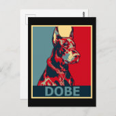 Doberman Aesthetische Dog Portrait Dobe Hope Briefkaart (Voorkant / Achterkant)