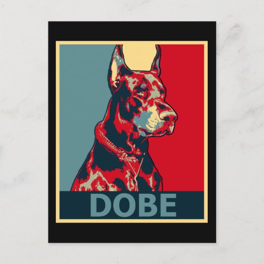 Doberman Aesthetische Dog Portrait Dobe Hope Briefkaart (Voorkant)