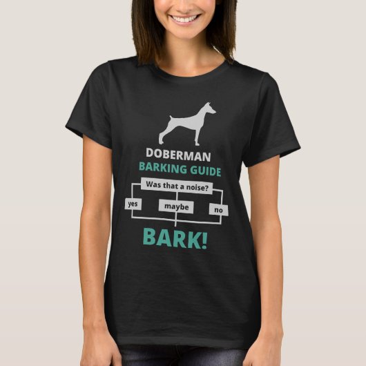 Doberman Barking Guide 824 T-shirt (Voorkant)