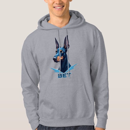 Doberman Bet Gen Z Tech Style Hoodie (Voorkant)