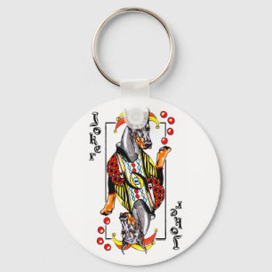 Doberman Black Joker Sleutelhanger
