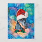 Doberman Breed Dog Kerstmis Feestdagenkaart (Voorkant)