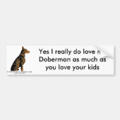doberman-bumpersticker bumpersticker (Voorkant)