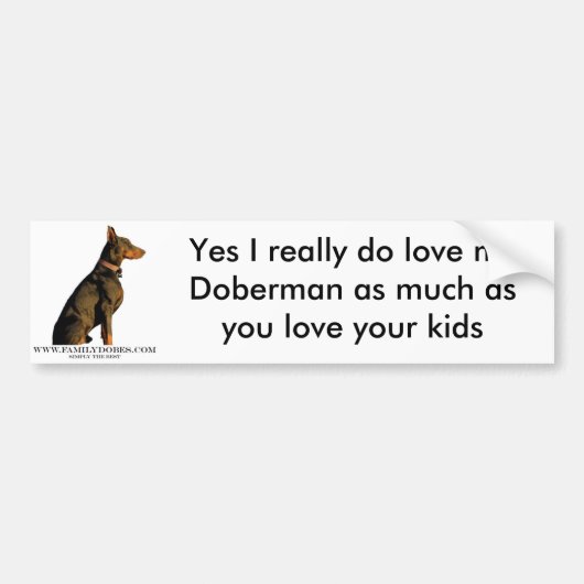 doberman-bumpersticker bumpersticker (Voorkant)
